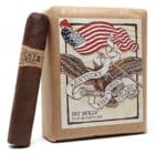 Kentucky Fire Cured Fat Molly πούρο Νικαράγουας Αμερικής γεύση ξύλο και σοκολάτα μαζί με το κουτί συσκευασίας του με σχέδιο αετού επάνω