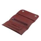 PU Leather Κόκκινη Δερμάτινη Θήκη Καπνού ανοιχτός με φερμουάρ