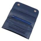 PU Leather Μπλε Θήκη Καπνού Δερμάτινη ανοιχτή με φερμουάρ