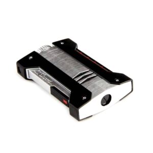 Defi Extreme Αναπτήρας Jet Brushed Lighter αντιανεμικός επαναγεμιζόμενος βουτανίου χρώμα μαύρο-ασημί