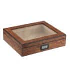 Humidor Υγραντήρας πούρων για 20 Πούρα με Παράθυρο με τζάμι καφέ χρώμα ξύλινος