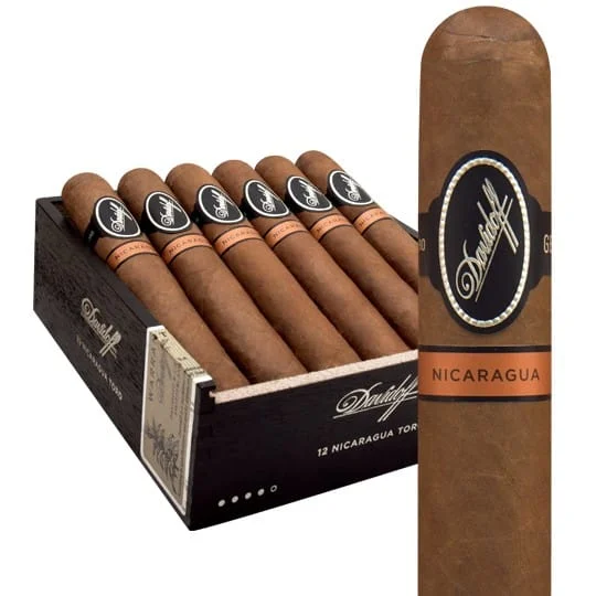 Nicaragua Toro πούρο Νικαράγουας Habanos ρούμι κουτί πούρων με πούρα μέσα ξύλινο καφέ