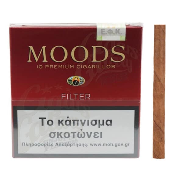 Moods Filter 10's premium cigarillos κόκκινο κουτί