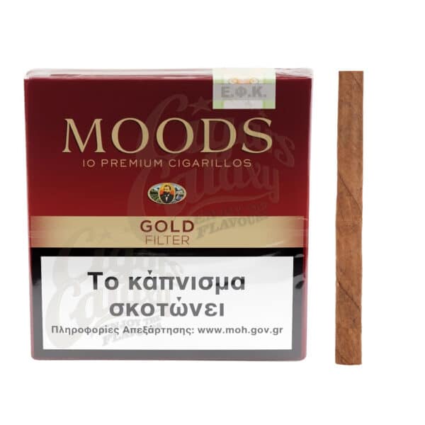 Moods Gold Filter 10's premium cigarillos κόκκινο κουτί πουράκια