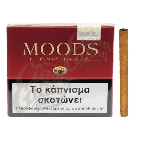 Moods 10's premium cigarillos κόκκινο κουτί πουράκια