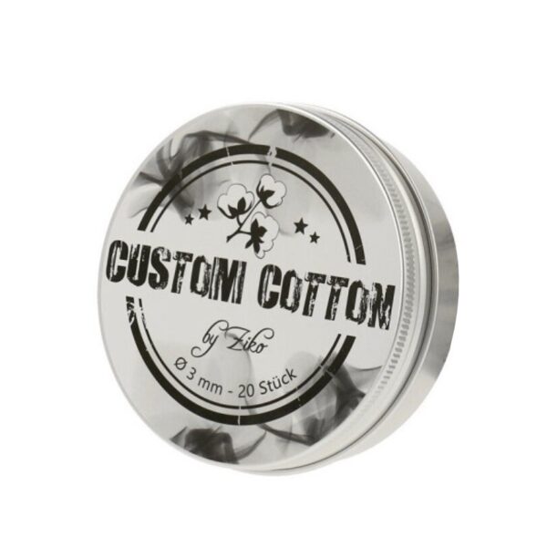 Custom Cotton 3.0mm 20 τεμάχια ασημένια μεταλλική θήκη