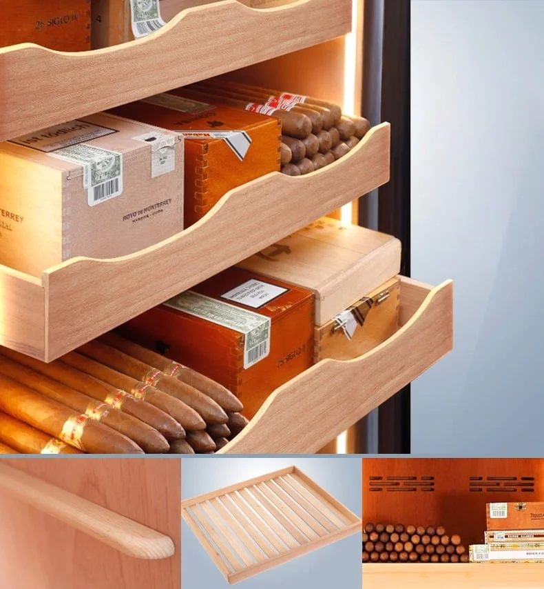 RACHING -145 Wooden Cigar Cabinet Cooler (60x61x182 cm) υγραντήρας