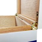 Ξύλινος Υγραντήρας πούρων humidor Cuban Flag σημαία Κούβας για 75 πούρα ξύλινος μπλε χρώμα