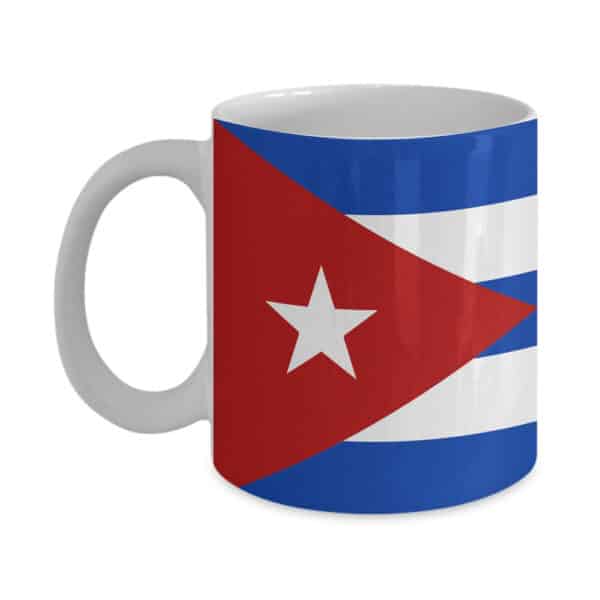 Κεραμική κούπα με τη σημαία της Κούβας