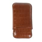 series 500 croco brown για 3 robustos χρώμα καφέ θήκη πούρων πουροθήκη