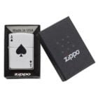 lucky ace αναπτήρας μεταλλικός ασημένιος με το κουτί του