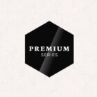 λογότυπο μαύρο γυαλιστερό που αναγράφει premium series