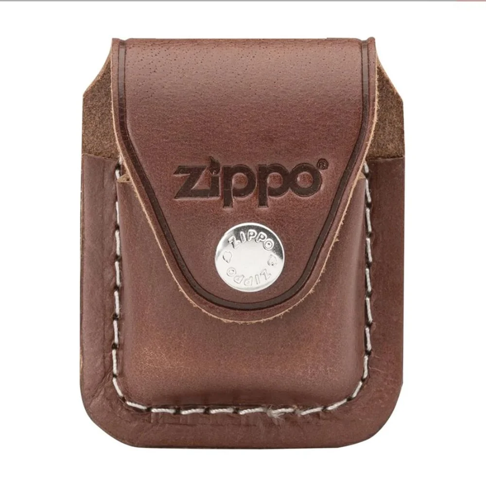 zippo θήκη αναπτήρα δερμάτινη θήκη αναπτήρα καφέ με λογότυπο zimmo επάνω