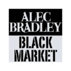 λογότυπο ασπρόμαυρο που αναγράφει alec bradley black market