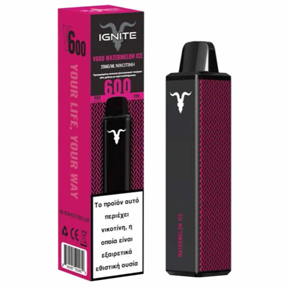 ignite_v600_watermelon_ice Ηλεκτρονικό τσιγάρο γεύση καρπούζι κουτί