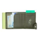 C-Secure δερμάτινο πορτοφόλι olive green πράσινο χρώμα με προστασία τραπεζικές κάρτες χρήματα