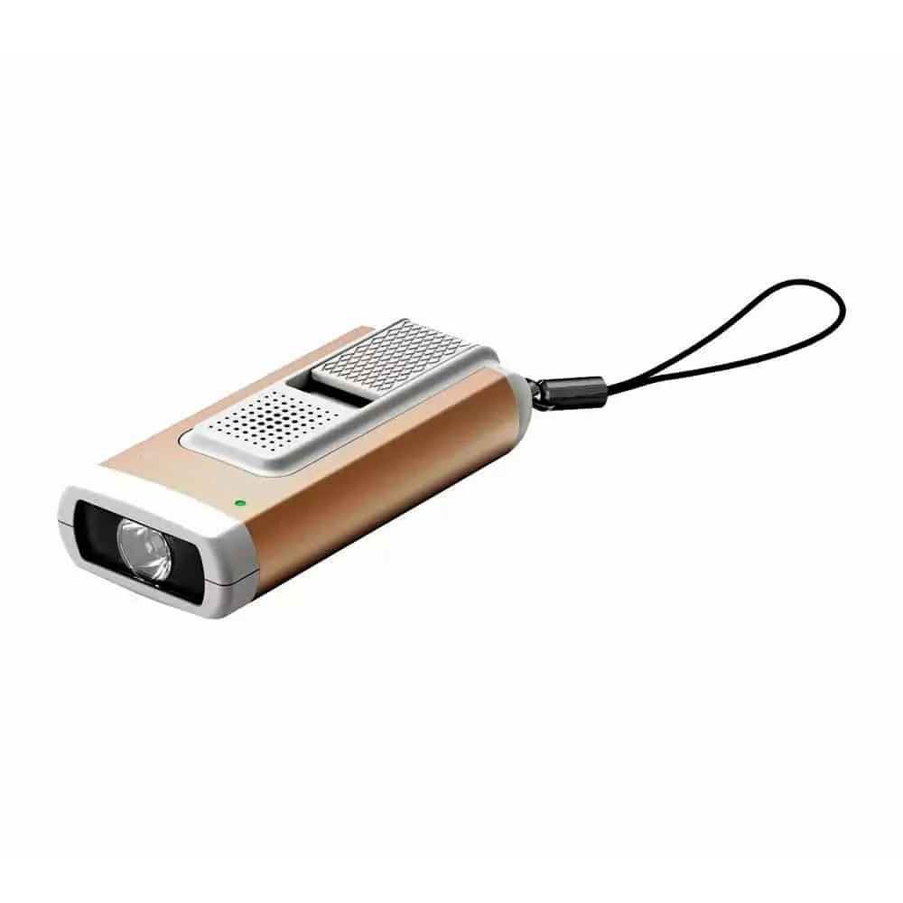 Ledlenser φακός LED Ledlenser φακός LED χρυσό χρώμα με συναγερμό και λουράκι