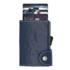 C-Secure δερμάτινο πορτοφόλι embossed μπλε χρώμα με προστασία τραπεζικές κάρτες
