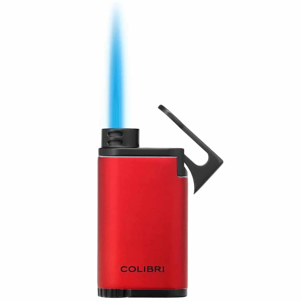 Belmont Αναπτήρας Jet Metallic Red αντιανεμικός βουτανίου επαναγεμιζόμενος αναμμένος
