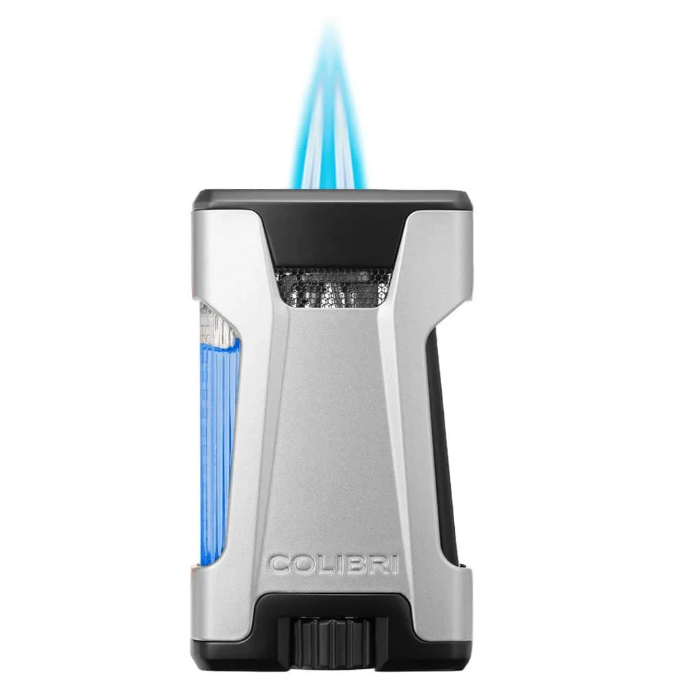 Rebel double jet flame chrome Αναπτήρας χρώμα chrome αντιανεμικός βουτανίου επαναγεμιζόμενος