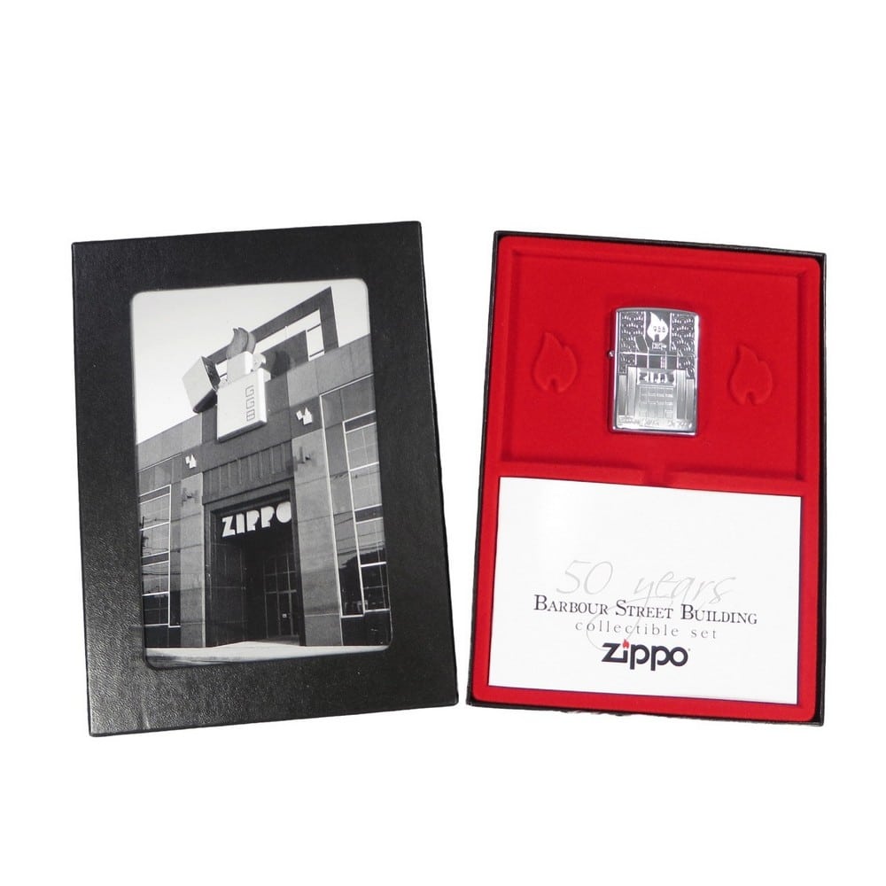 Barbour Street Building 50th Anniversary Αναπτήρας μεταλλικός ασημένιος γυαλιστερός μέσα στο κουτί του μαζί με το κουτί του