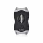 Πουροκόφτης V-CUT Black & Gold μεταλλικός κόφτης πούρων σε χρώμα μαύρο και ασημένιο