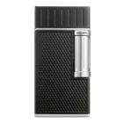 COLIBRI - Julius Αναπτήρας Διπλής Φλόγας Chrome-Μαύρο (LI221C2), για πούρα