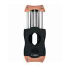 Πουροκόφτης V-CUT Black & Gold μεταλλικός κόφτης πούρων σε χρώμα μαύρο και χρυσό-ροζέ