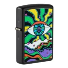 Black Light Eye Design Αναπτήρας με πολύχρωμο σχέδιο μάτι και σύννεφα σε χρώμα μπλε πράσινο κίτρινο μωβ πορτοκαλί