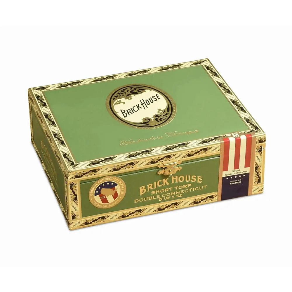 BRICK HOUSE - Double Connecticut Short Torpedo πούρο, πράσινο κουτί πούρων