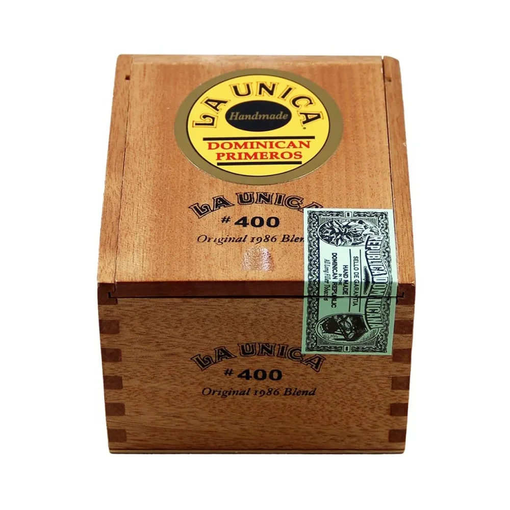 LA UNICA - Dominican Primeros #400 Natural πούρο, ξύλινο καφέ κουτί για πούρα