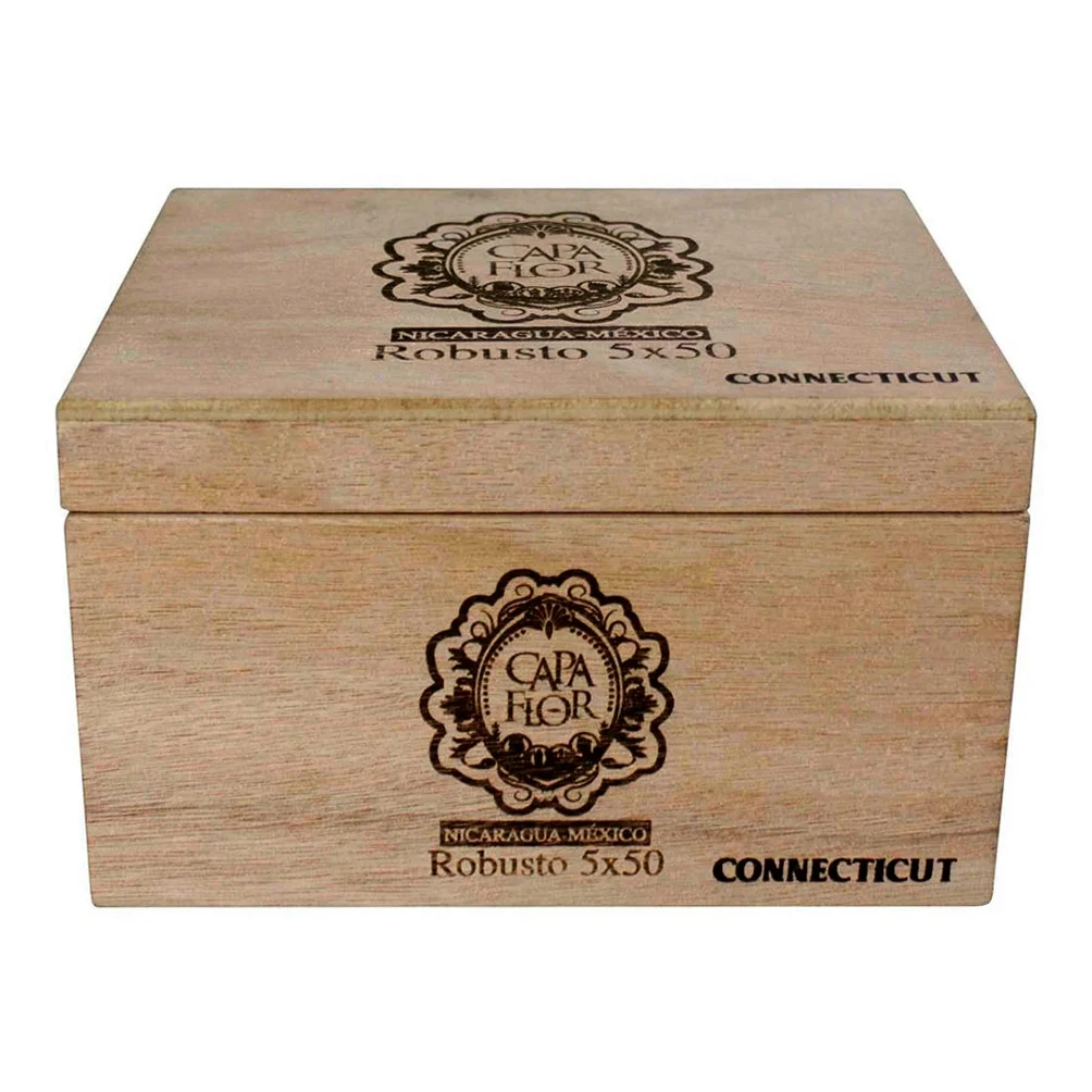 PUROS SANTA CLARA - Capa Flor Connecticut Robusto πούρο Νικαράγουας-Μεξικάνικο, ξύλινο κουτί πούρων