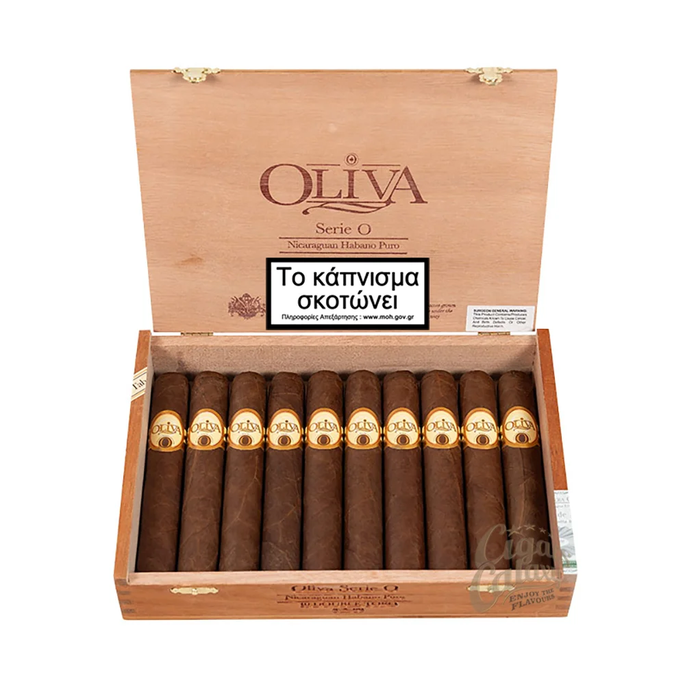 OLIVA - Serie O Nicaraguan Maduro Double Toro. Η Serie O είναι ένα χαρακτηριστικό Nicaraguan Puro. Τα καπνά καλλιεργούνται με τον παραδοσιακό τρόπο.