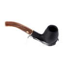 CHACOM - Standard Billiard Καμπυλωτή Ρουστίκ Μαύρη Πίπα Καπνού, ξύλινη