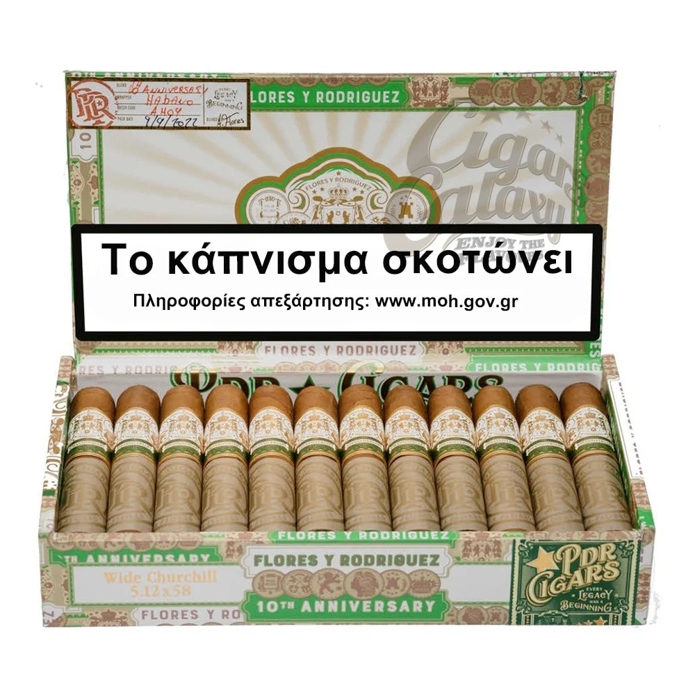 PDR - Flores Y Rodrigez 10th Anniversary Wide Churchill πούρο, σε ανοιχτό κουτί πούρων