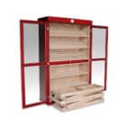 Cabinet Humidor - Cherry Υγραντήρας Cabinet δίφυλλη με γυάλινη πόρτα για 3000 Πούρα (2005), ξύλινος, ανοιχτή δίφυλλη πόρτα
