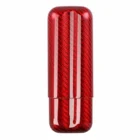 Carbon Fiber Κόκκινη Θήκη για 2 Πούρα (4036)