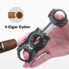 ANGELO - Πλαστικός Πουροκόπτης V-Cut Carbon Look (500032)