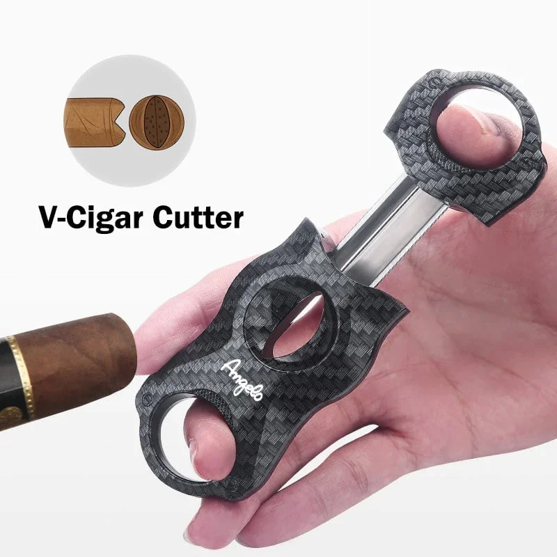 ANGELO - Πλαστικός Πουροκόπτης V-Cut Carbon Look (500032)