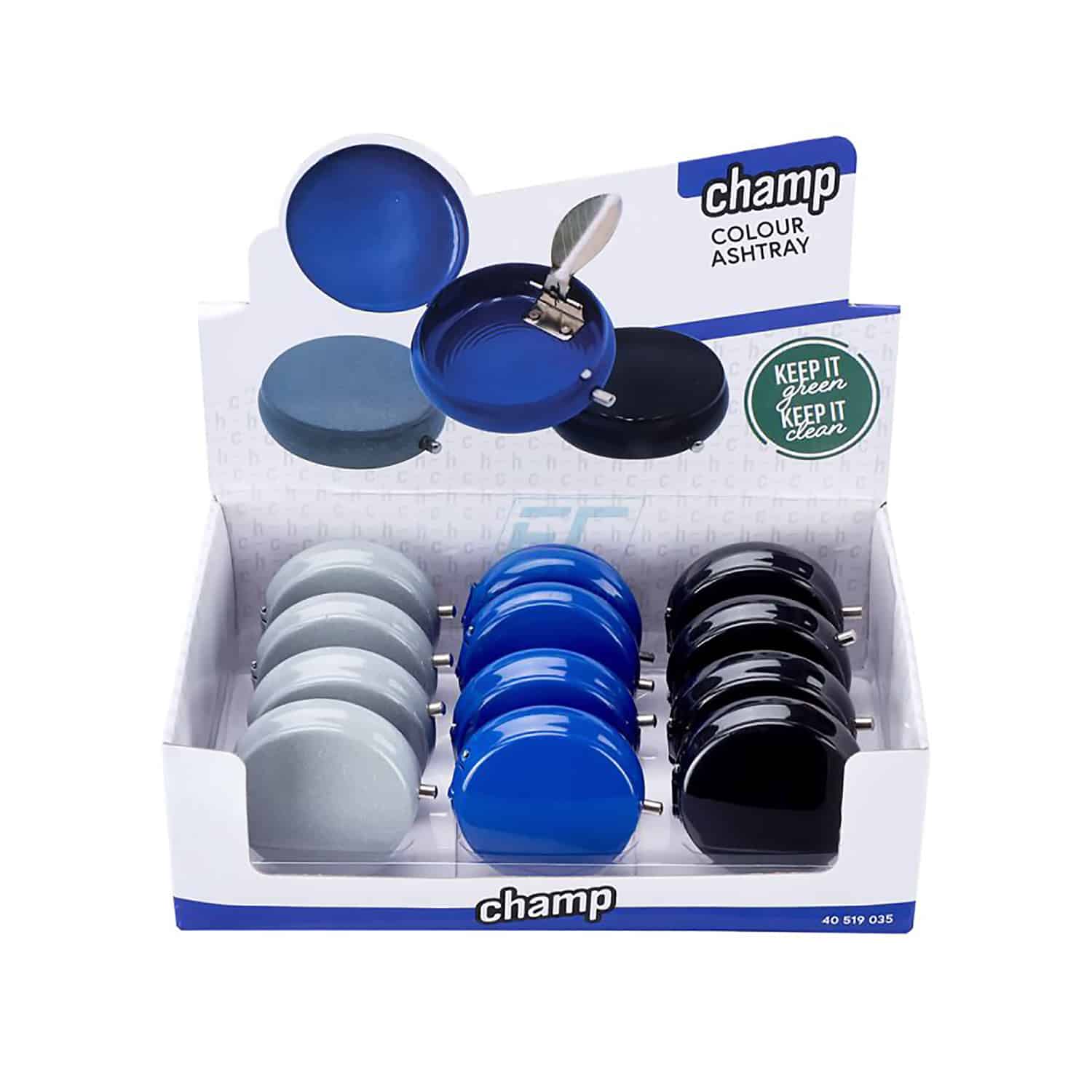 Champ - Μεταλλικό Τασάκι Τσέπης σε Διάφορα Χρώματα (40519035), μπλε, γκρι, μαύρο