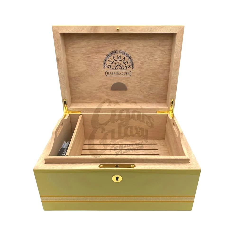 HABANOS - H. Upmann Humidor για 50 Πούρα (IB097), κίτρινος υγραντήρας ξύλινος