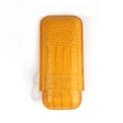 JEMAR - Δερμάτινη Θήκη για 2 Πούρα Κίτρινη Ring 54 (PU464 Amarillo)