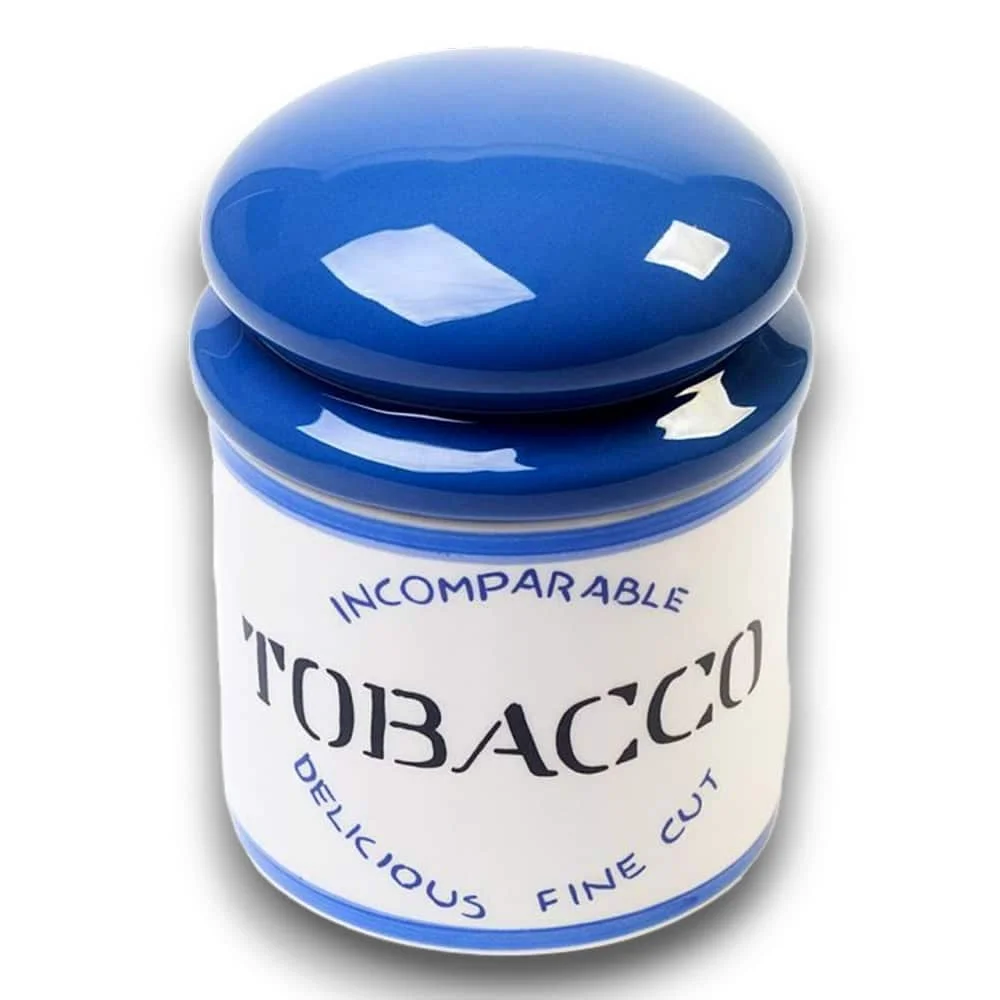 savinelli_v1008_blue_1 SAVINELLI - Kilo Blue Κεραμικό Βάζο Καπνού (V1008), άσπρο με μπλε καπάκι