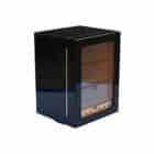Ξύλινος Υγραντήρας / Humidor Μαύρος για 60 πούρα Περιστρεφόμενος με 3 συρτάρια (1681-BL), με τζάμι