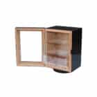 Ξύλινος Υγραντήρας / Humidor Μαύρος για 60 πούρα Περιστρεφόμενος με 3 συρτάρια (1681-BL), με τζάμι