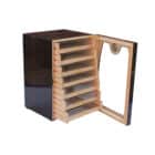 Ξύλινος Υγραντήρας / Humidor Καφέ για 120 πούρα με 7 συρτάρια (1724), με τζάμι
