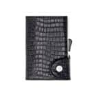 C-SECURE - Δερμάτινο Πορτοφόλι Croco Black με Προστασία RFID (WCH001)