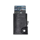 C-SECURE - Δερμάτινο Πορτοφόλι Croco Black με Προστασία RFID (WCH001)