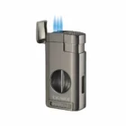 CIGAROL – Τριπλός Jet Αναπτήρας Gunmetal με Κόφτη V-Cut (310090)