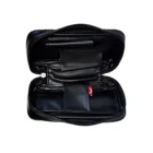 ANGELO - Μαύρη Διπλή Θήκη Πίπας από PU Leather (832130), ανοιχτή